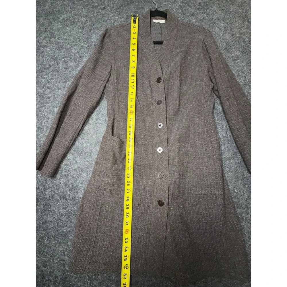 VTG Giorgio Armani Le Collezioni Tweed Long Jacket Mini Dress US S 6 Made Italy
